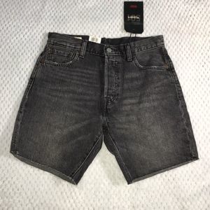 Levi’s 501 Jean Shorts ‘93 Black Denim Button Fly Size 30 NWT Raw Hem